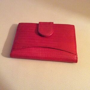 Robinson’s Small Red Animal Texture Leather Wallet